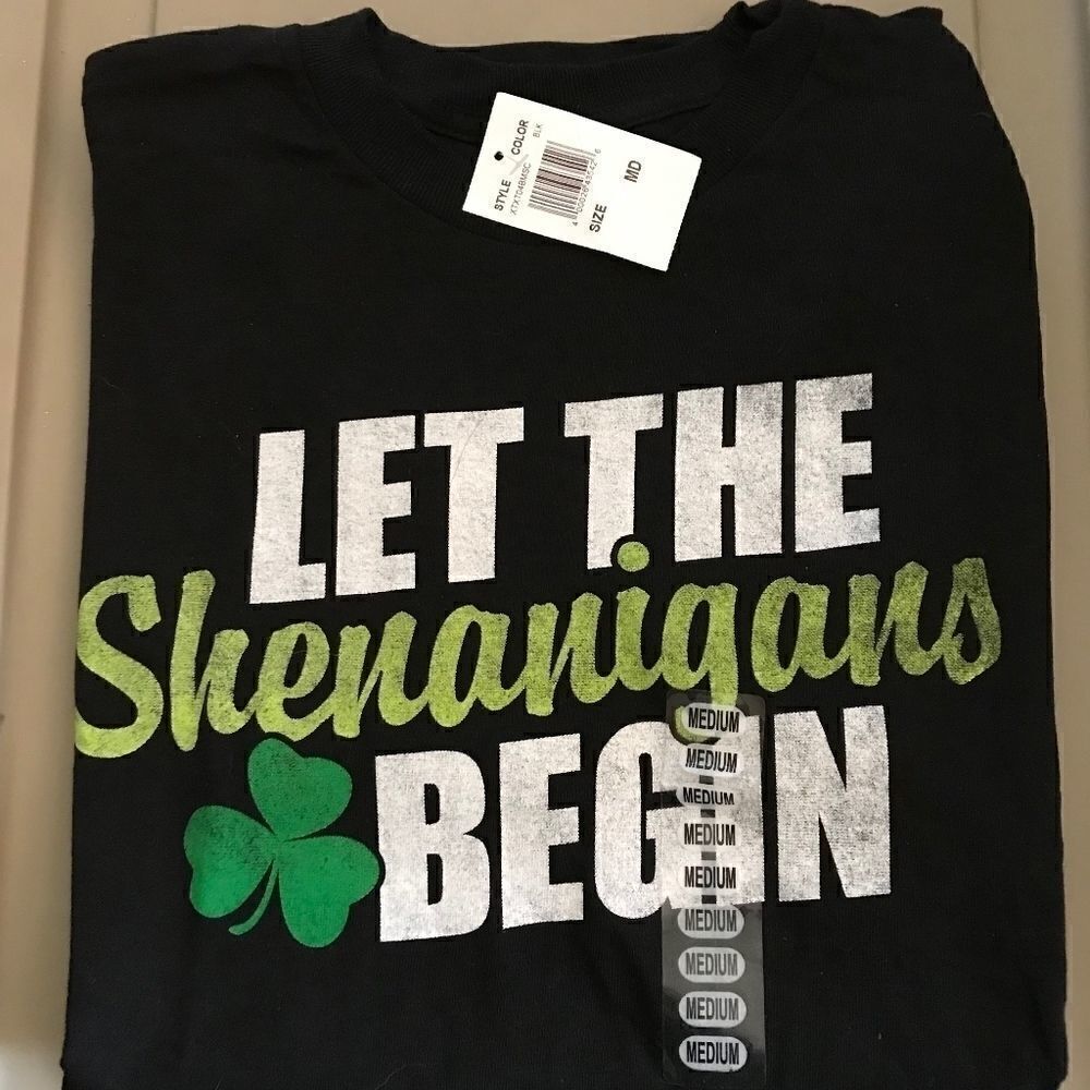Let the Shenanigans Begin T-Shirt. Heavyweight